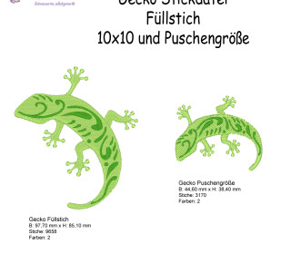 Stick Datei - Gecko 10x10